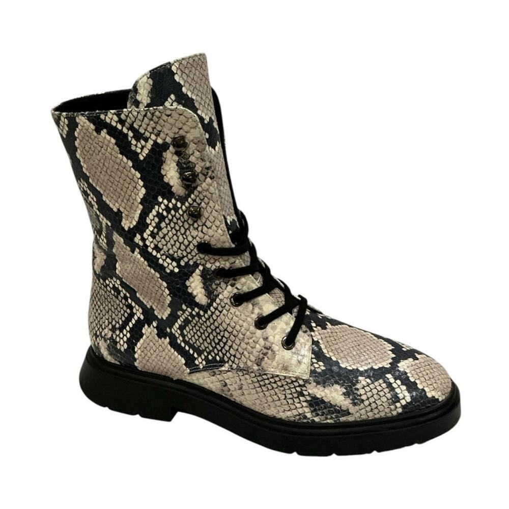 Stuart Weitzman Mckenzee Python Embossed Lace Up … - image 2